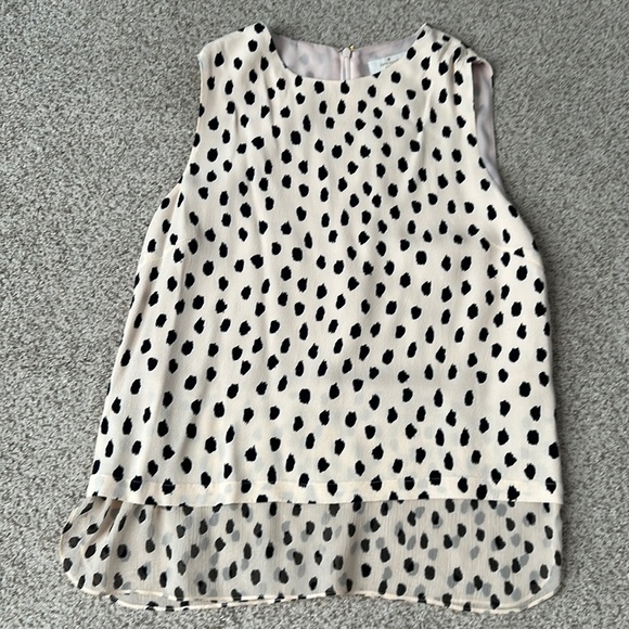 NWT Kate Spade Leopard Dot Layered Tank, XS - Picture 2 of 11
